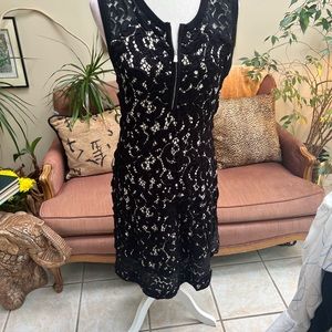 Nanette Lepore Size Large Black Vista Dress